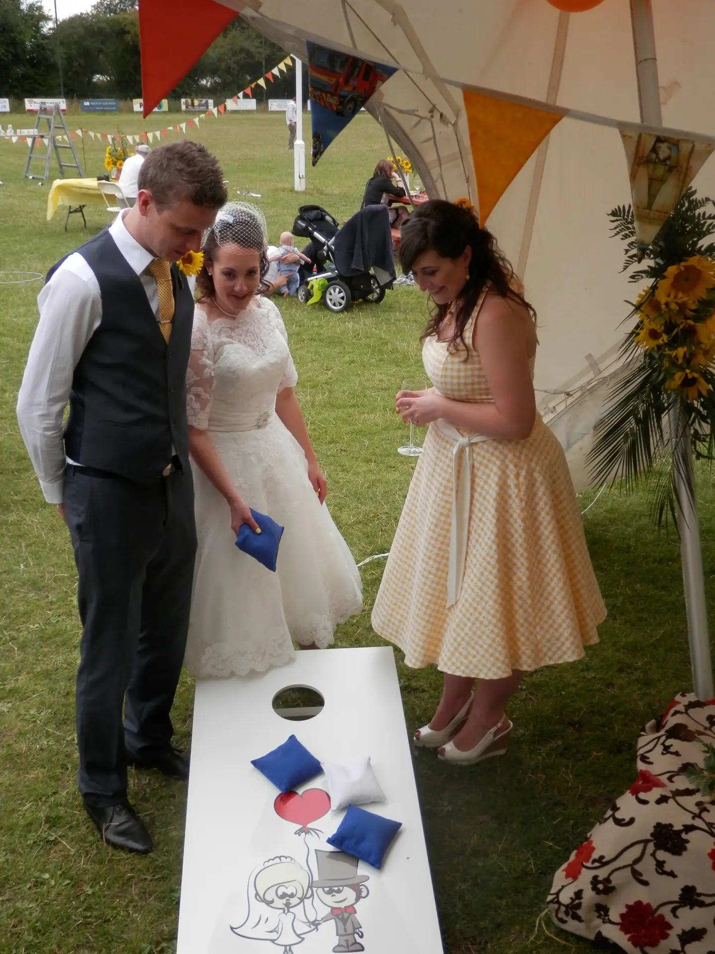 Cornhole at Wedding